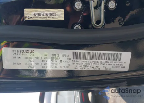 2017 Jeep Compass High Altitude 4X4 from USA, damaged, VIN 1C4NJDEB7HD108723